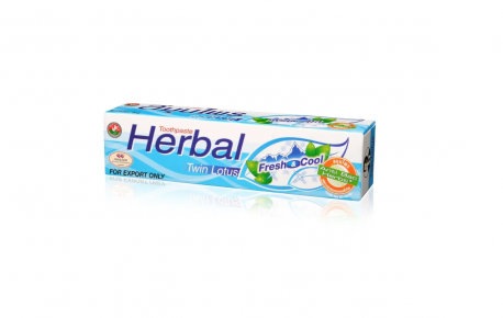 Зубная паста HERBAL FRESH&COOL с травами свежесть и прохлада TWIN LOTUS